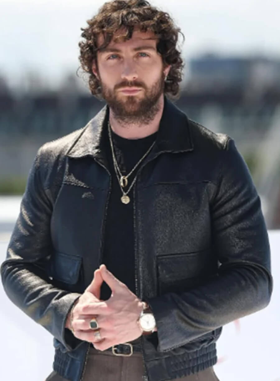 Harpoon Jamie Inspired Black Leather Jacket - 28 Years Later Style