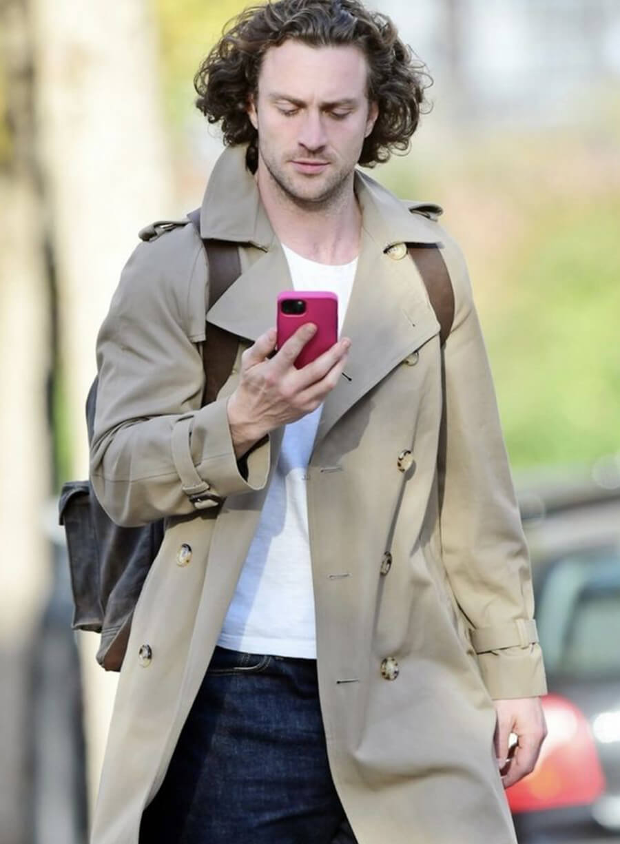 Harpoon Aaron Taylor Johnson Inspired Beige Coat