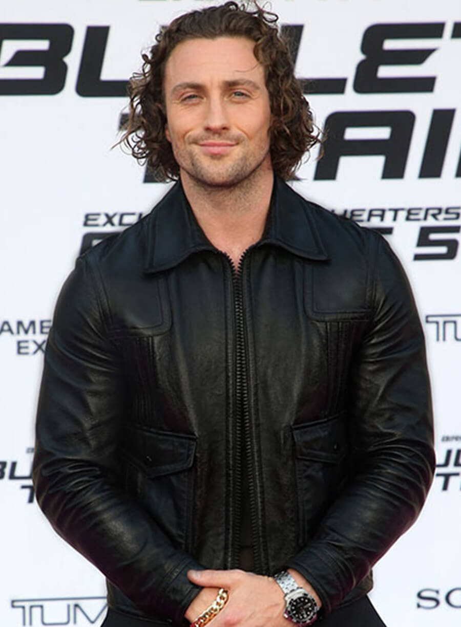 Harpoon Aaron Taylor Johnson Inspired Black Leather Jacket