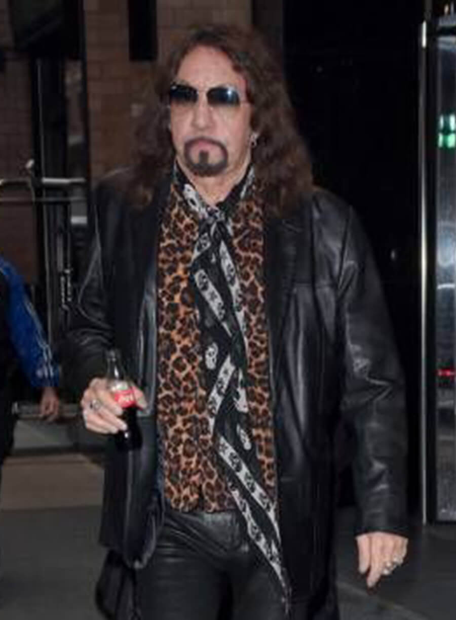 Harpoon Ace Frehley Blazer Inspired Black Real Leather Leather Jacket
