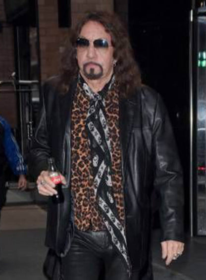 Ace Frehley Black Leather Blazer