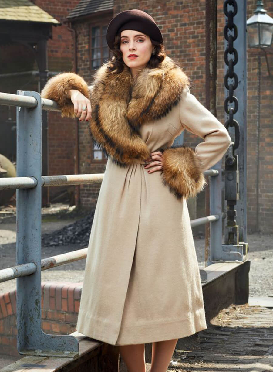 Harpoon Ada Shelby Inspired Cream Coat - Peaky Blinders S05 Style
