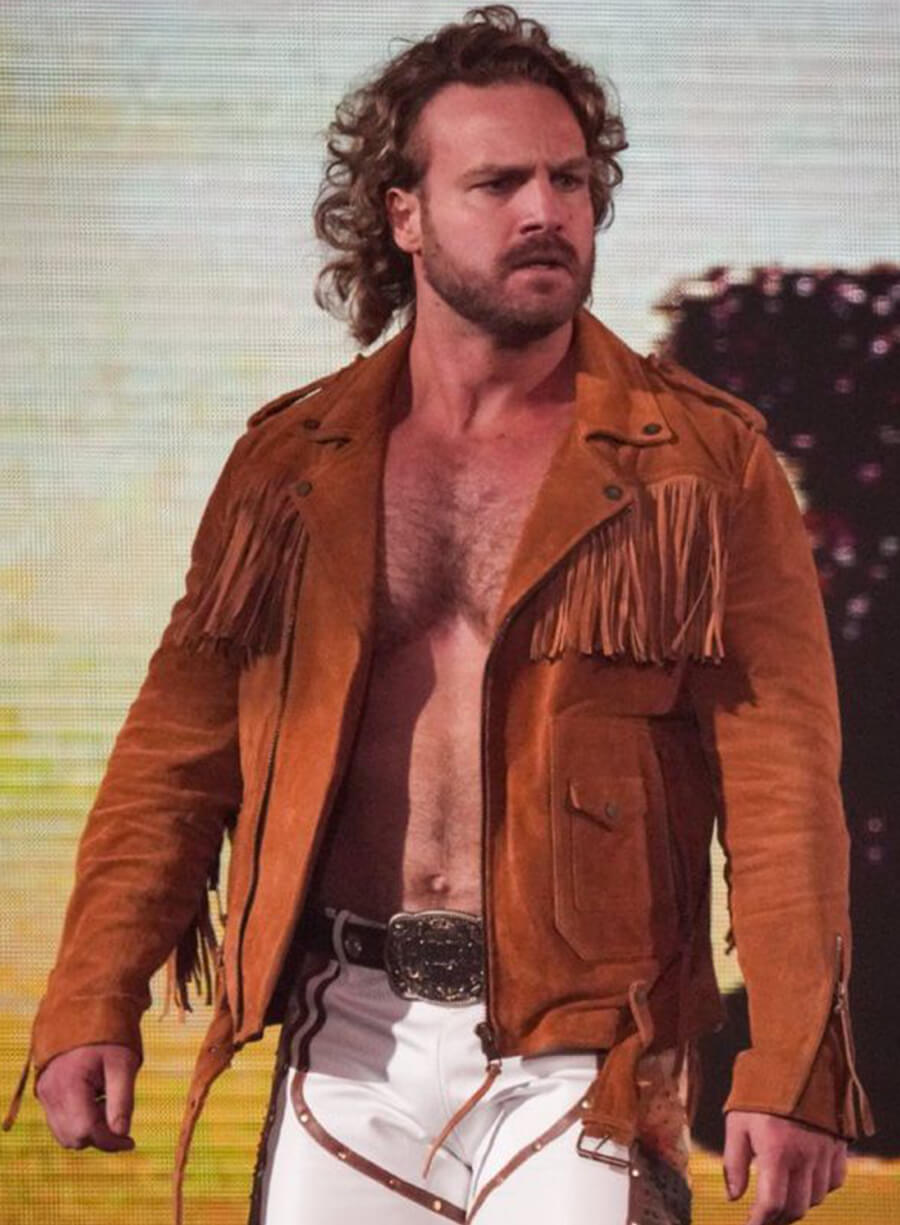 Harpoon Adam Page Hangman Fringe Inspired Brown Suede Leather Leather Jacket