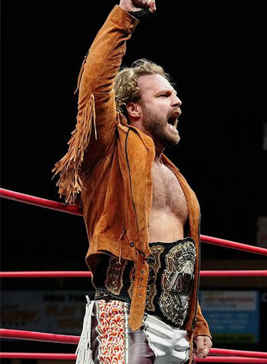 Harpoon Adam Page Hangman Fringe Inspired Brown Suede Leather Leather Jacket