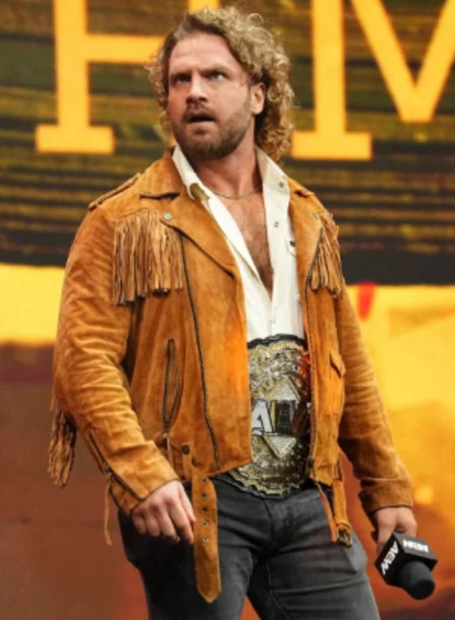 Harpoon Adam Page Hangman Fringe Inspired Brown Suede Leather Leather Jacket