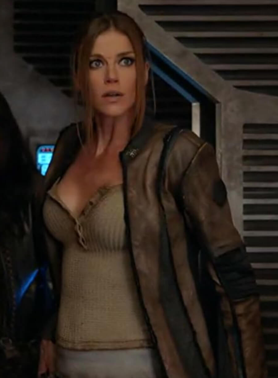 Harpoon Kelly Grayson Inspired Brown Leather Jacket - The Orville Style