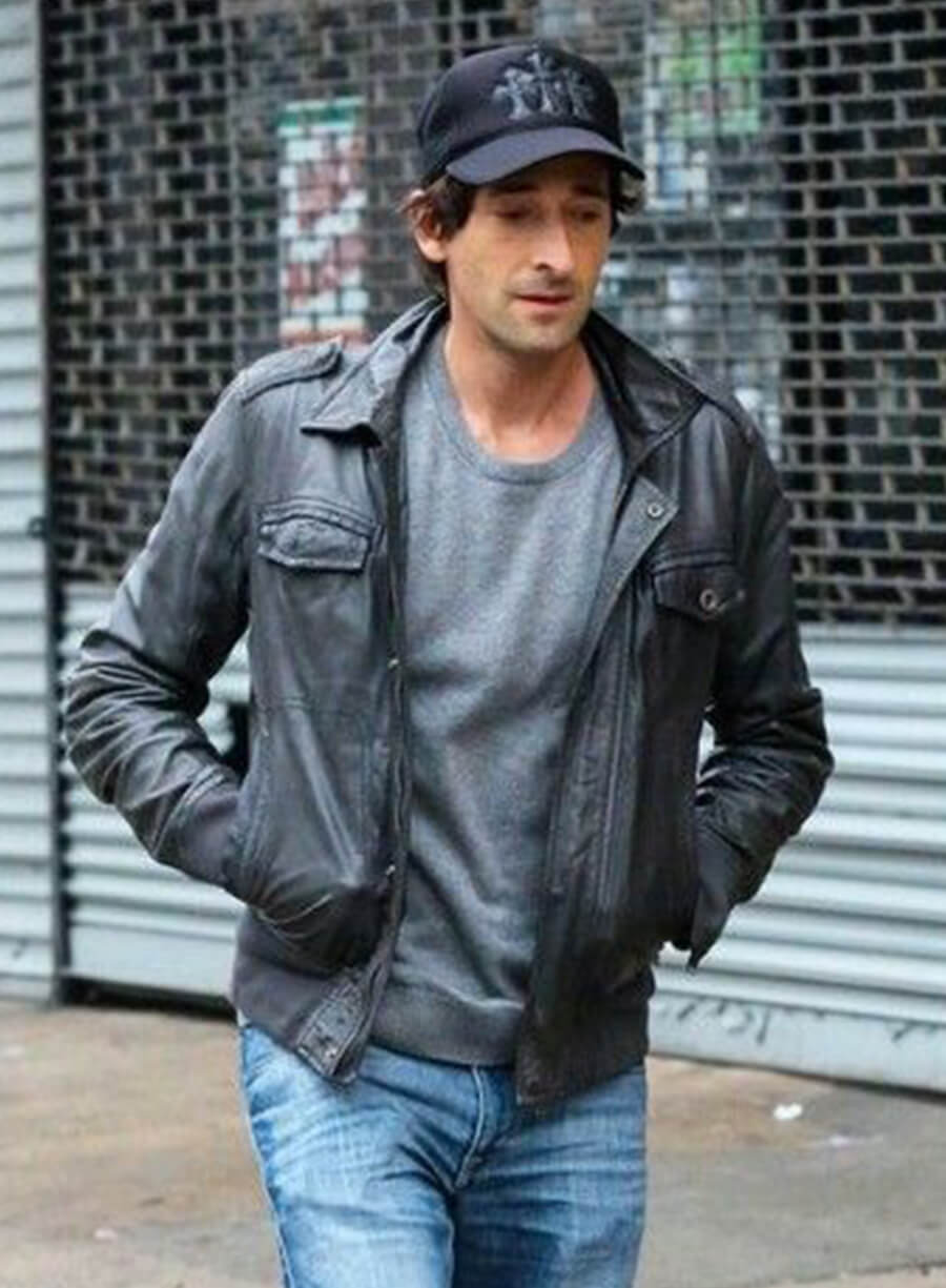 Harpoon Adrien Brody Inspired Black Leather Jacket