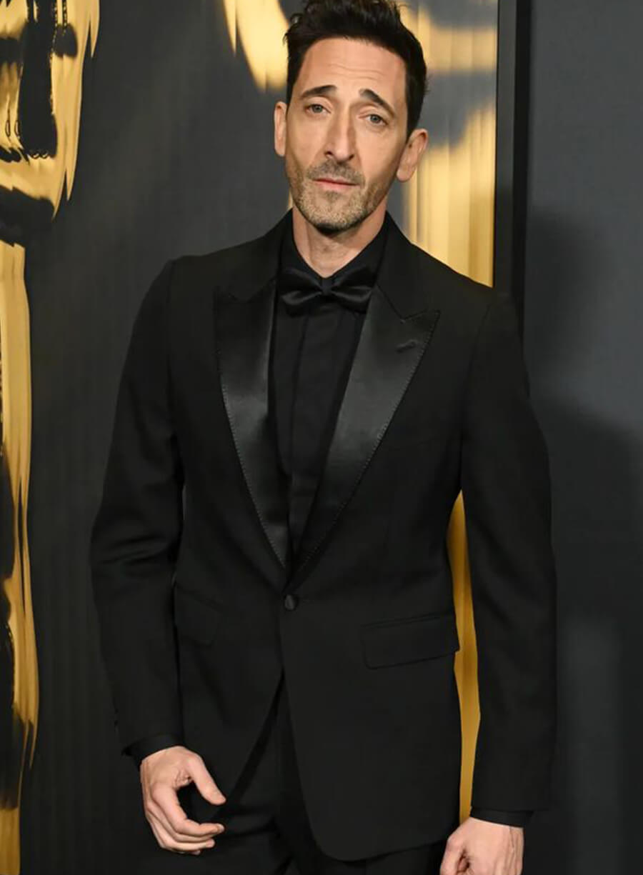 Harpoon Adrien Brody Governors Award Blazer Inspired Black Leather Jacket
