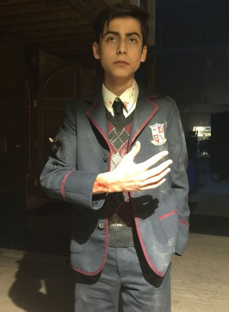 Harpoon Five Number Inspired Blue Leather Jacket - The Umbrella Academy Style