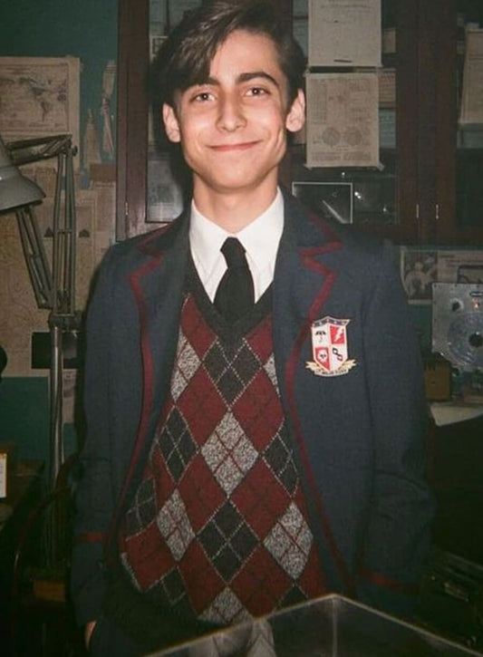 Harpoon Five Number Inspired Blue Leather Jacket - The Umbrella Academy Style