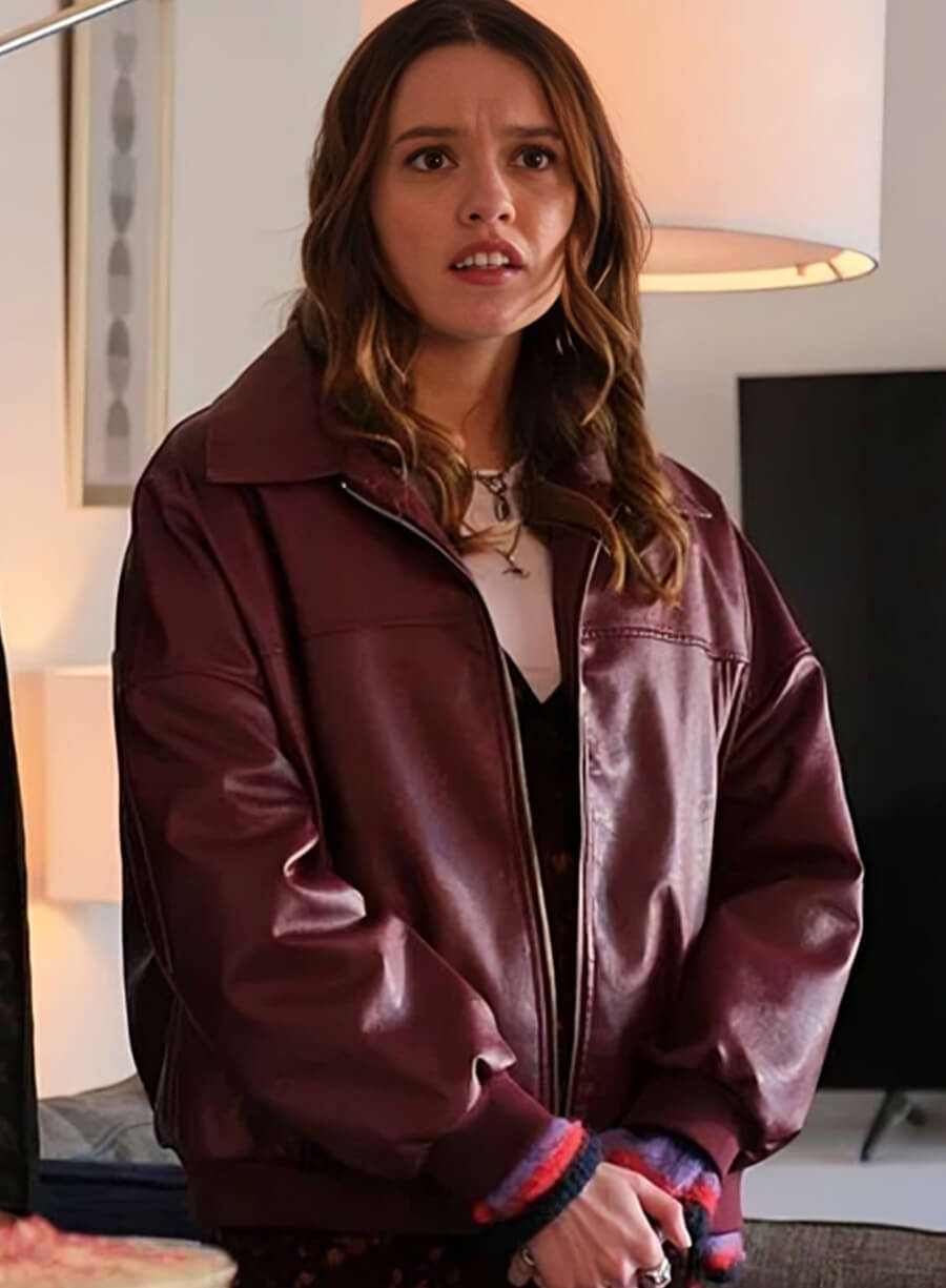 Harpoon Aimee Lou Wood Inspired Brown Real Leather Leather Jacket