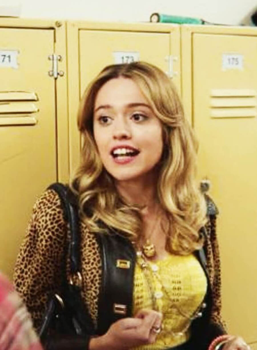 Harpoon Aimee Lou Wood Inspired Leopard Printed Fabric Leather Jacket - Sex Education S02 Style