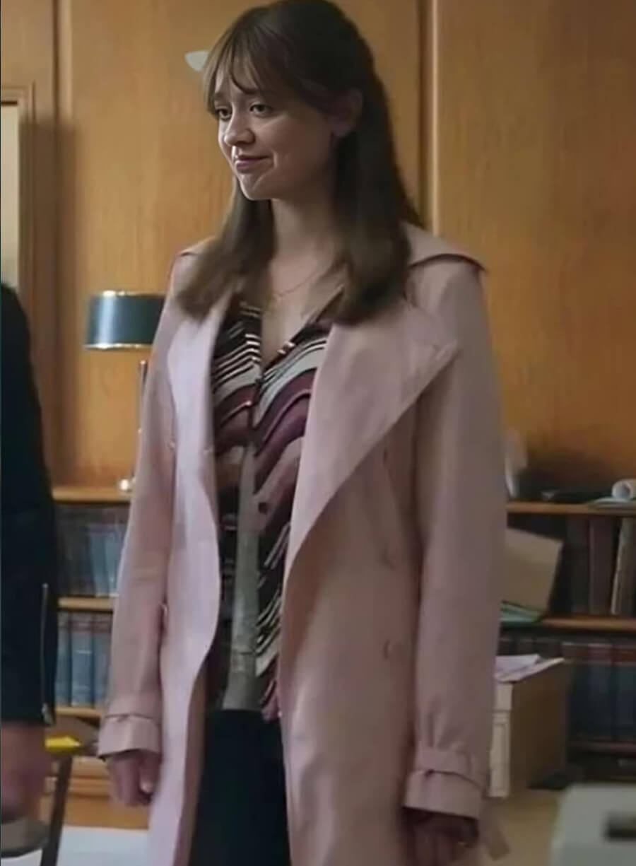 Harpoon Aimee Lou Wood Inspired Pink Cotton Fabric Coat - Toxic Town Style