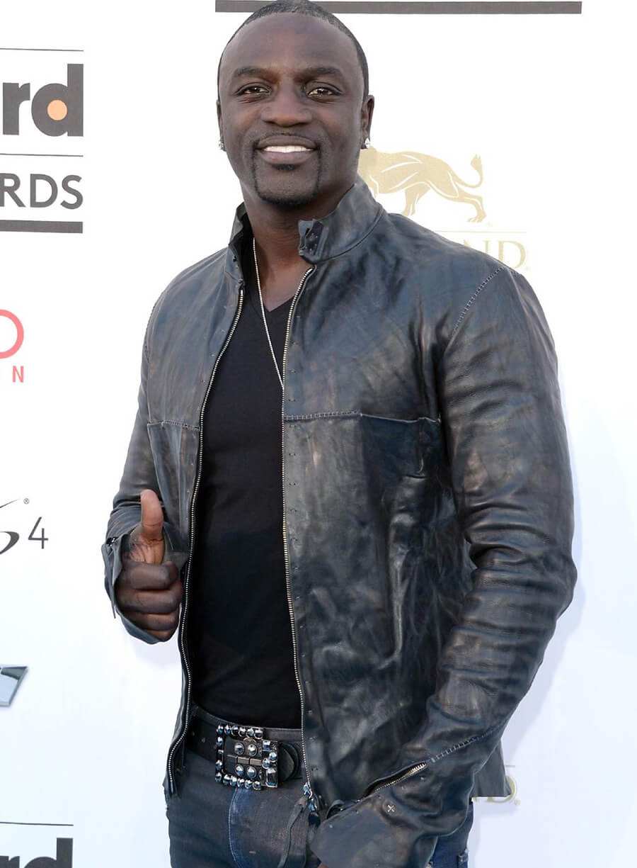 Harpoon Akon Inspired Black Leather Jacket