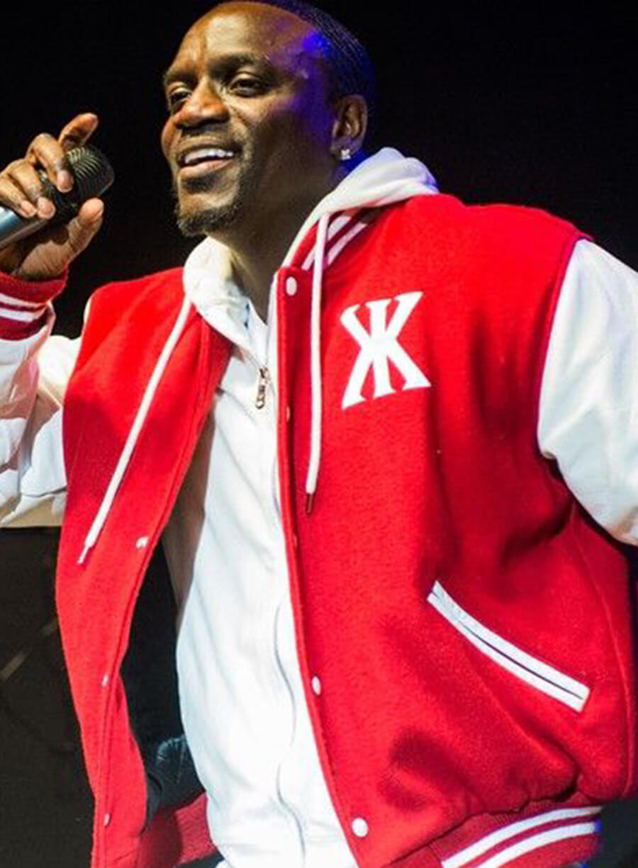 Harpoon Akon and Inspired Red &White Varsity Jacket