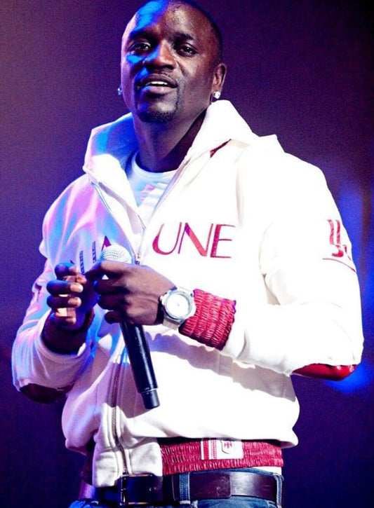 Harpoon Akon Inspired White Hooded Jacket