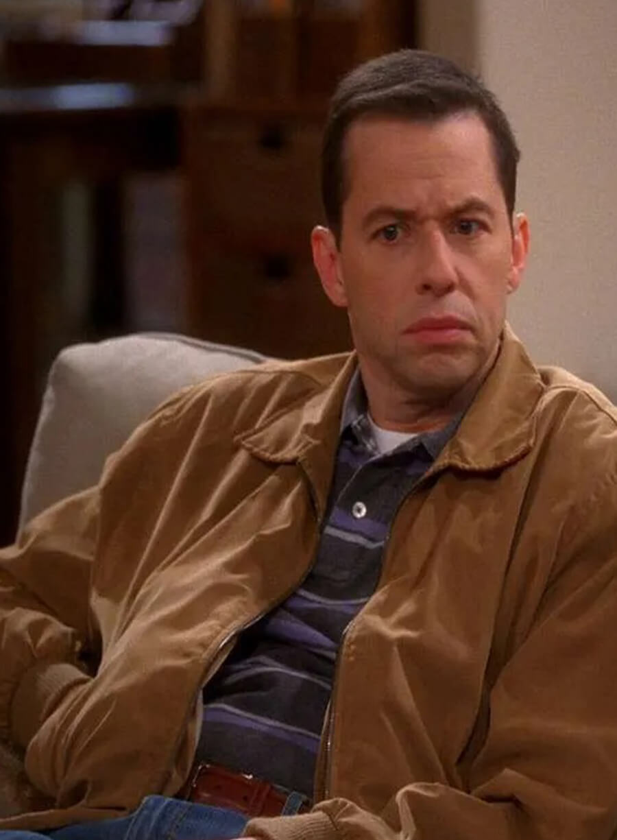 Harpoon Alan Harper Inspired Brown Leather Jacket - Two and a Half Men Style