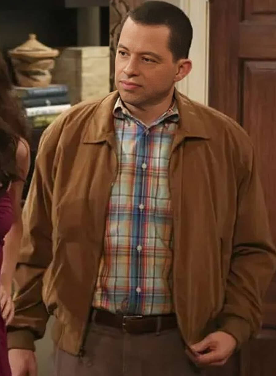 Harpoon Alan Harper Inspired Brown Leather Jacket - Two and a Half Men Style
