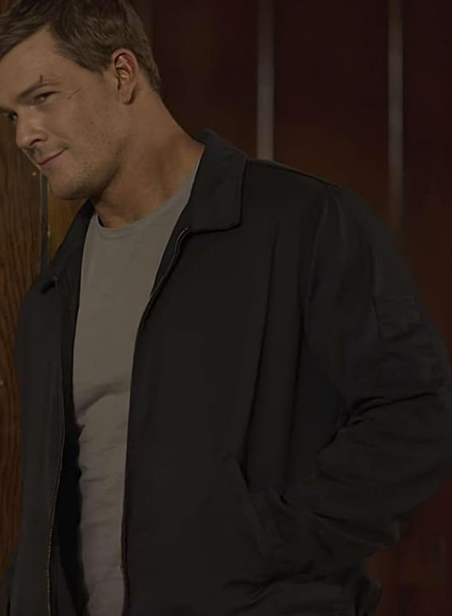 Harpoon Jack Reacher Inspired Black Cotton Fabric Cotton Jacket