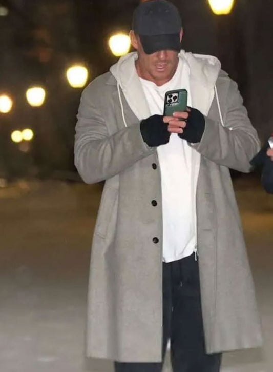 Harpoon Vance Inspired Grey Wool Coat - The Man with the Bag Style