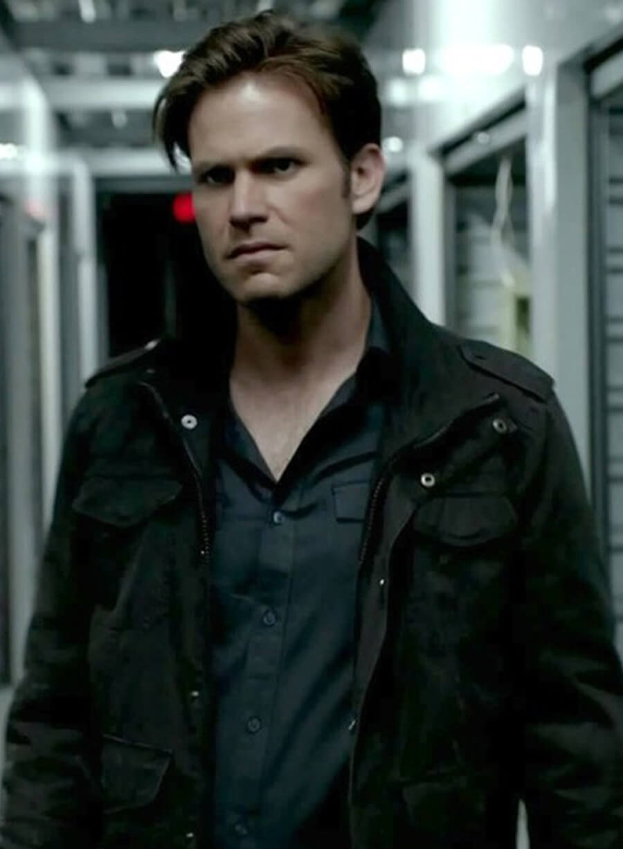 Harpoon Alaric Saltzman Inspired Black Leather Jacket - The Vampire Diaries Style
