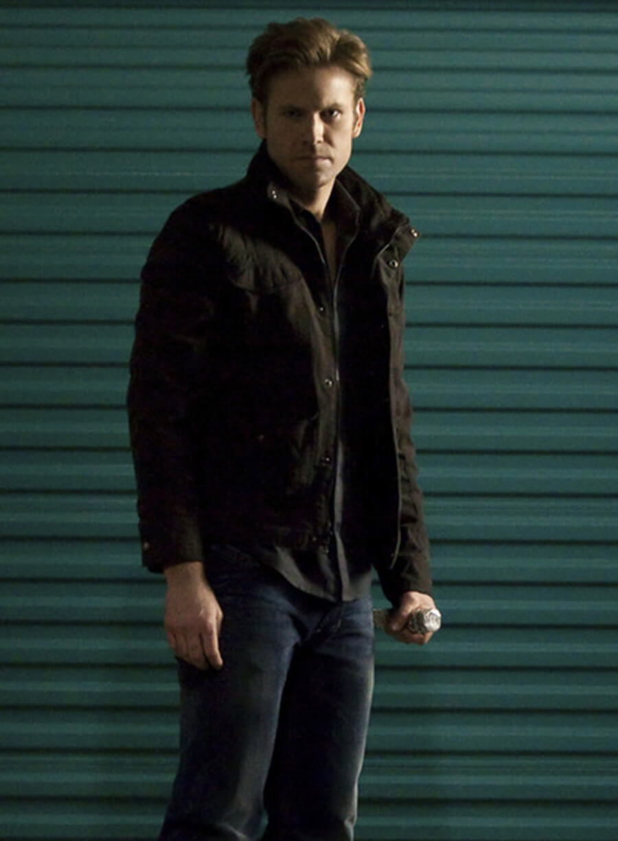 Harpoon Alaric Saltzman Inspired Black Leather Jacket - The Vampire Diaries Style