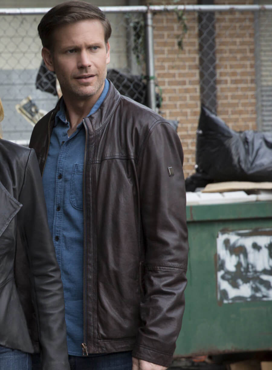 Harpoon Alaric Saltzman Inspired Brown Leather Jacket - The Vampire Diaries S07 Style