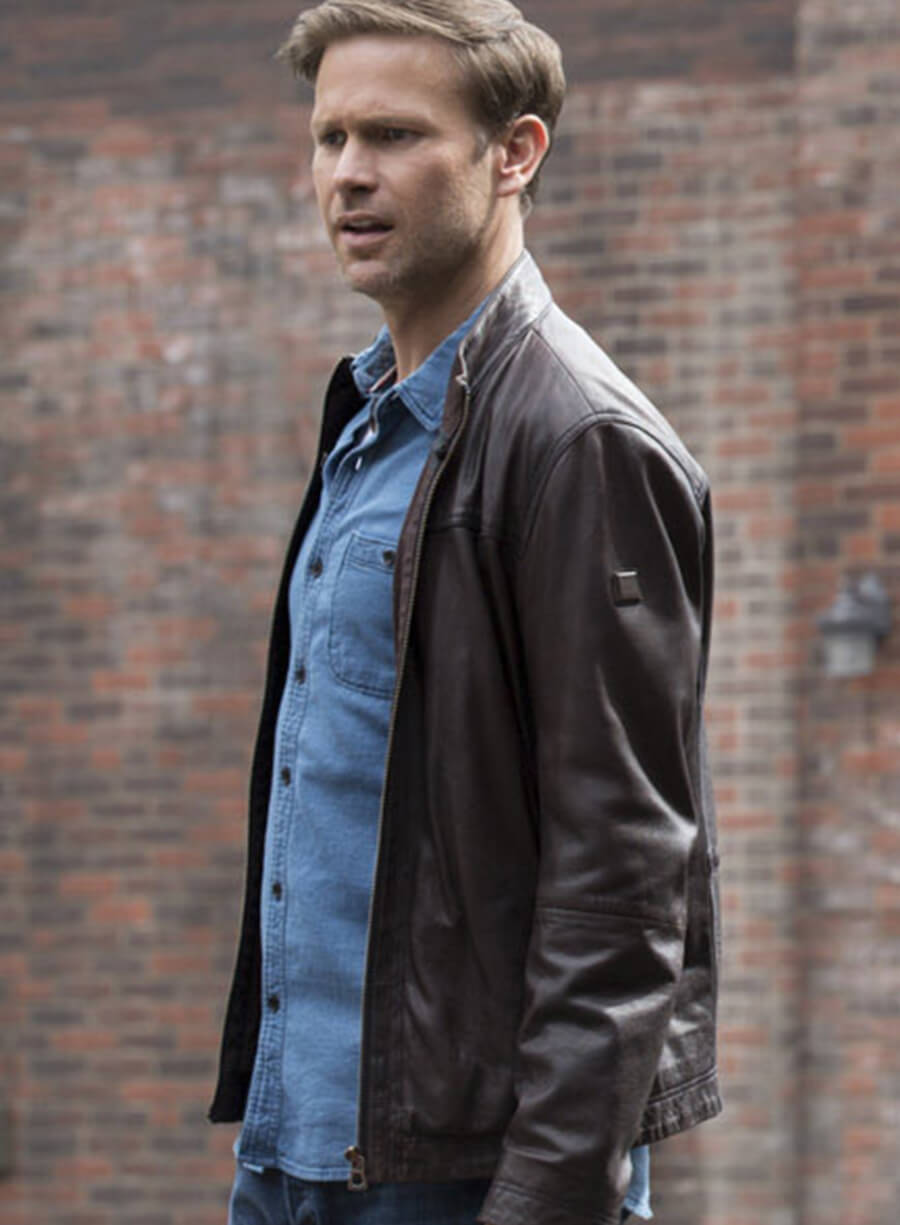 Harpoon Alaric Saltzman Inspired Brown Leather Jacket - The Vampire Diaries S07 Style