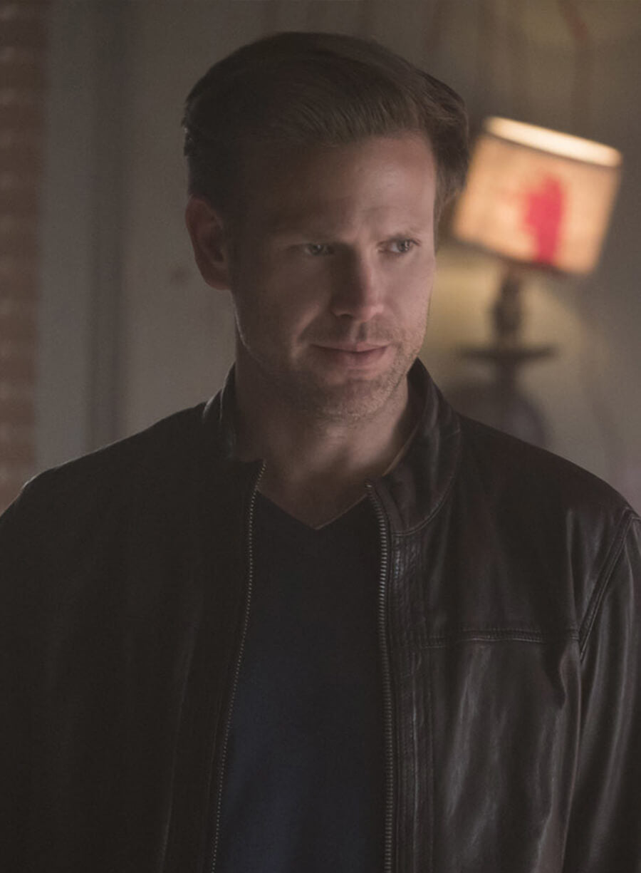 Harpoon Alaric Saltzman Inspired Brown Leather Jacket - The Vampire Diaries S07 Style