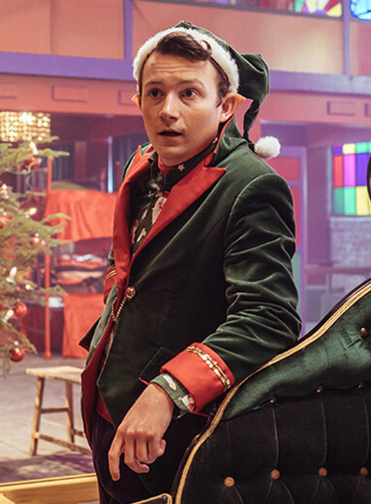 Harpoon Albert Elf Inspired Green Leather Jacket - David and the Elves 2021 Style