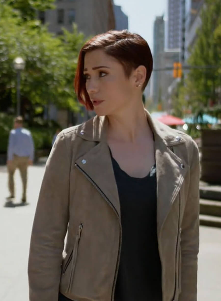 Harpoon Alex Danvers Inspired Beige Leather Jacket - Supergirl Style