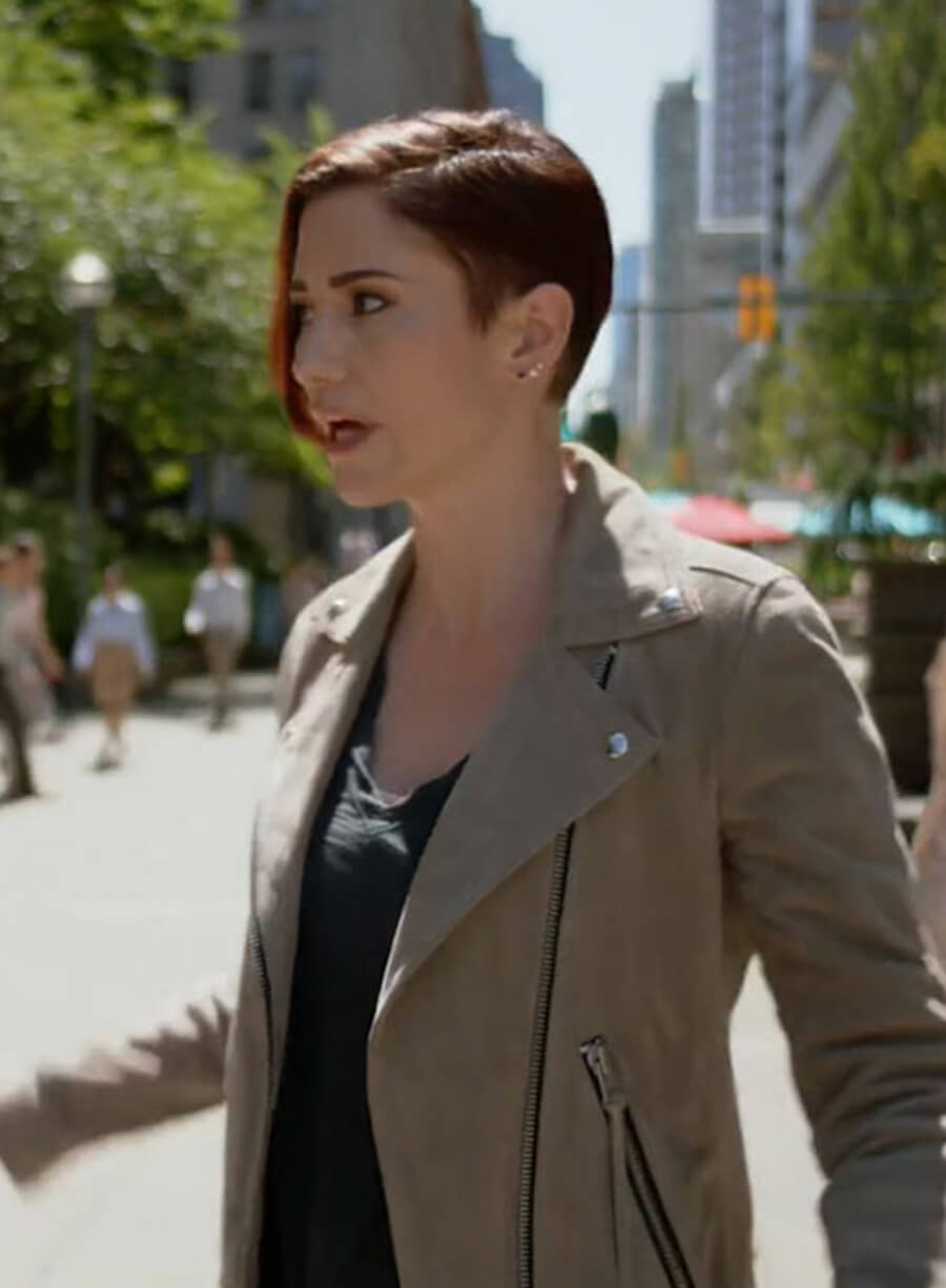 Harpoon Alex Danvers Inspired Beige Leather Jacket - Supergirl Style