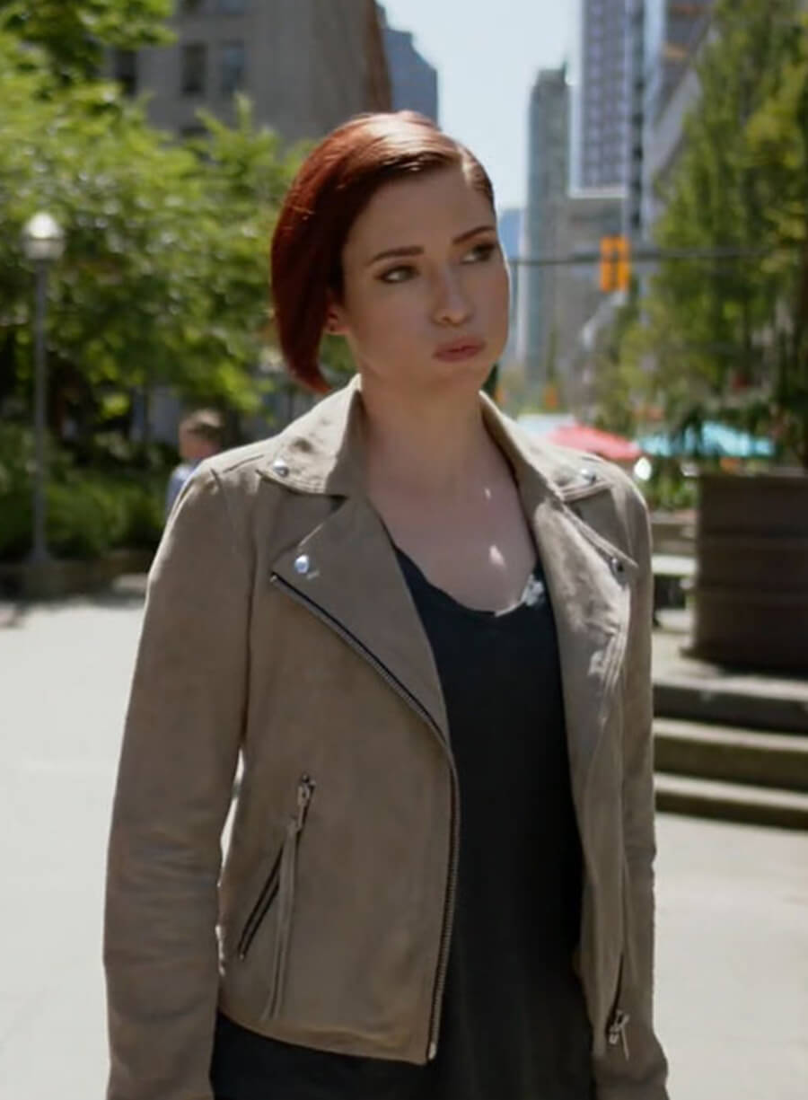 Harpoon Alex Danvers Inspired Beige Leather Jacket - Supergirl Style