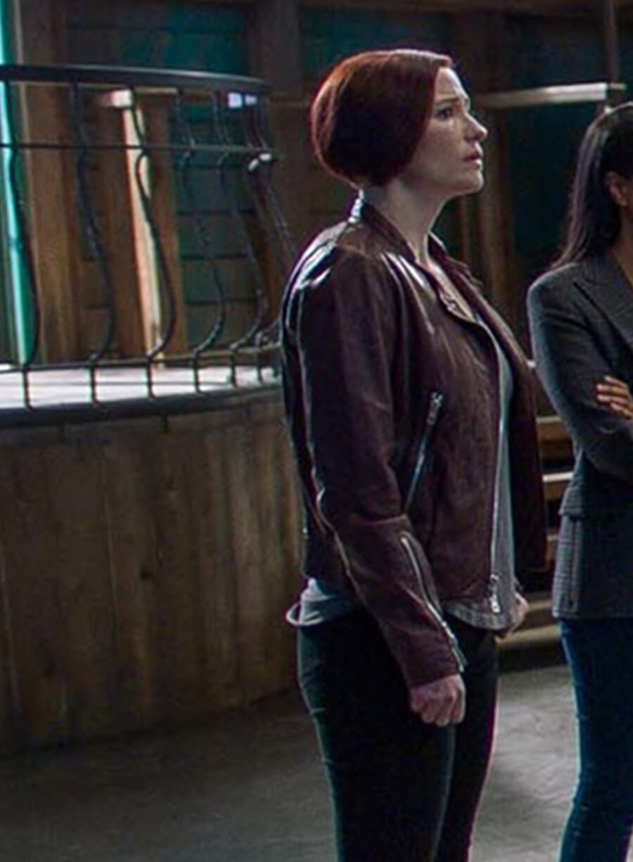 Harpoon Alex Danvers Inspired Maroon Leather Jacket - Supergirl Style