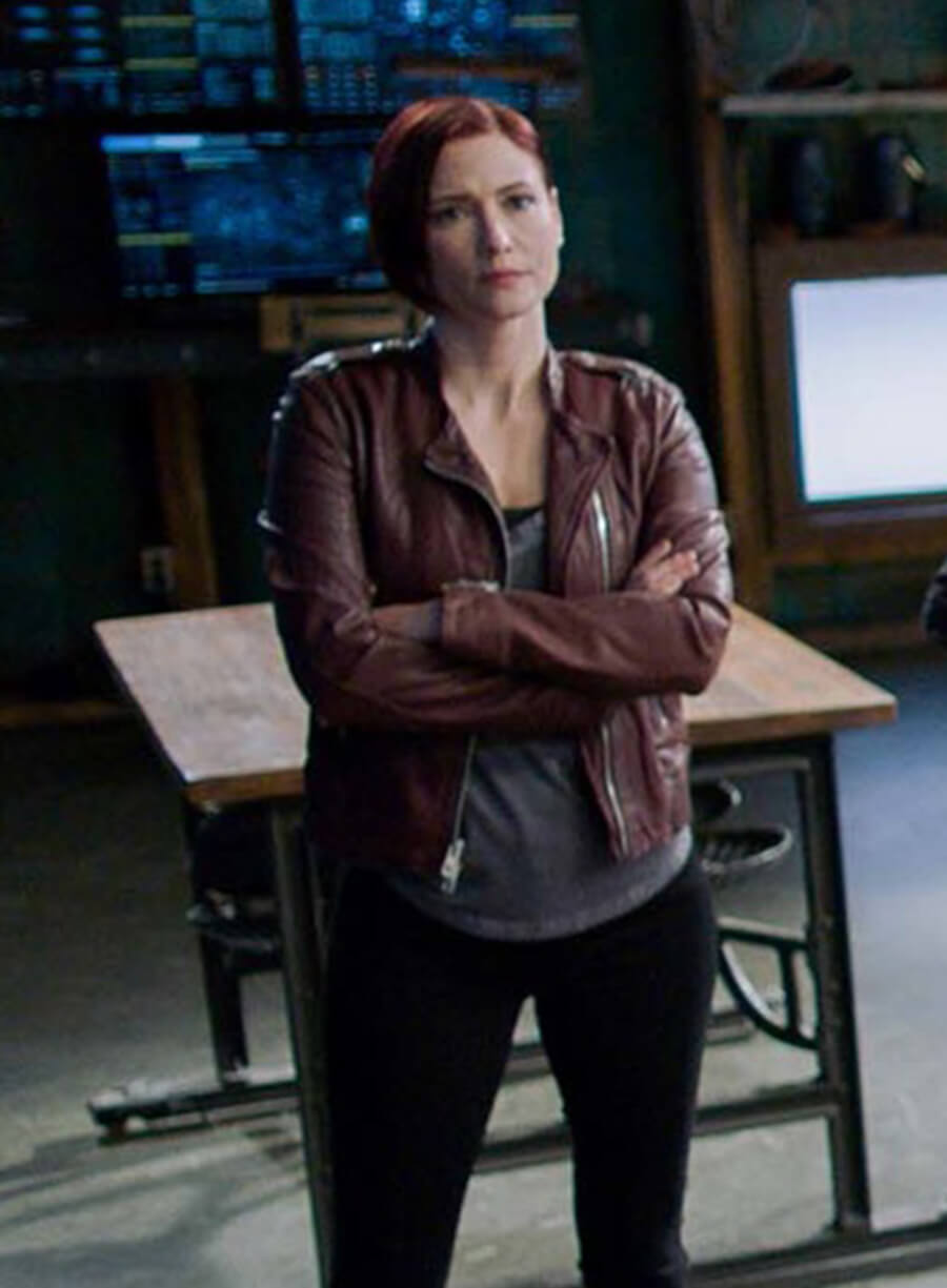 Harpoon Alex Danvers Inspired Maroon Leather Jacket - Supergirl Style