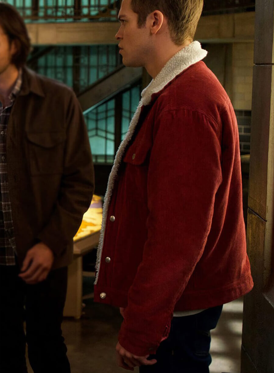 Harpoon Jack Inspired Red Cotton Fabric Cotton Jacket - Supernatural Tv Series Style