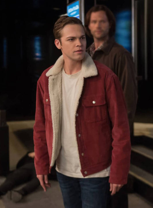 Harpoon Jack Inspired Red Cotton Fabric Cotton Jacket - Supernatural Tv Series Style