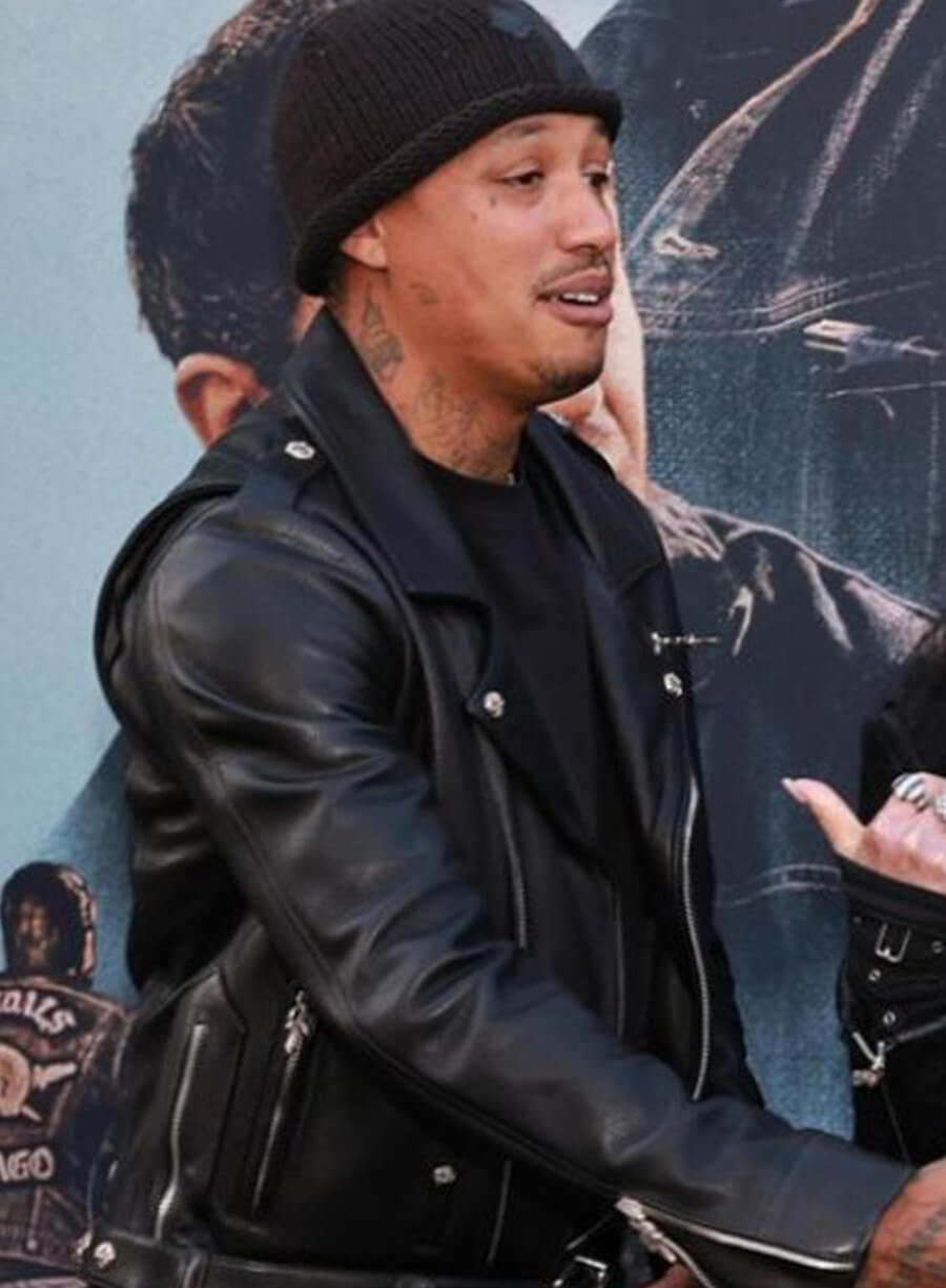 Harpoon Alexander Edwards Inspired Black Biker Jacket - The Bikeriders Premiere Style