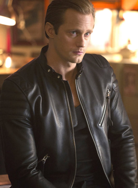 Harpoon Eric Northman Inspired Black Leather Jacket - True Blood Style