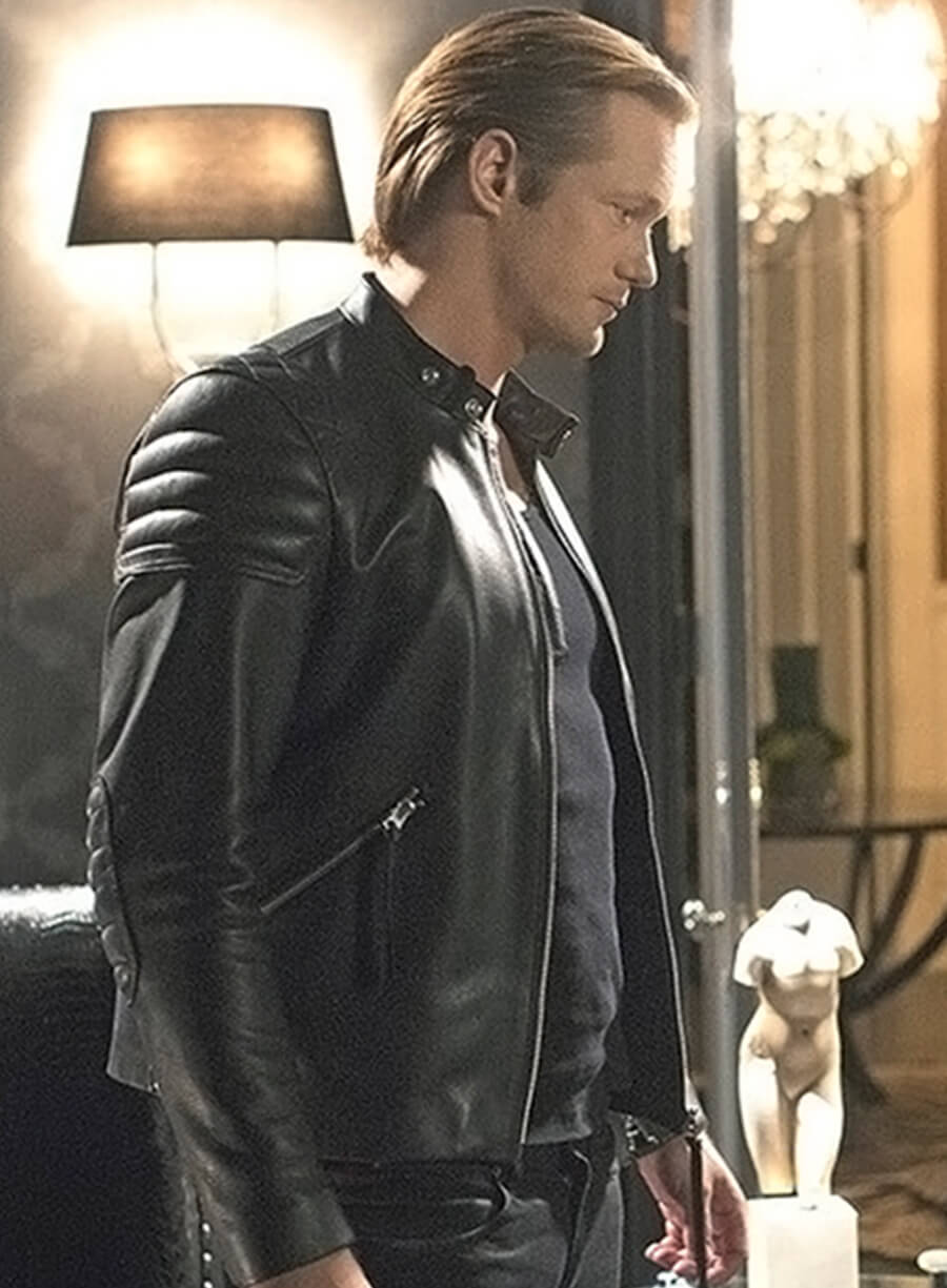 Harpoon Eric Northman Inspired Black Leather Jacket - True Blood Style
