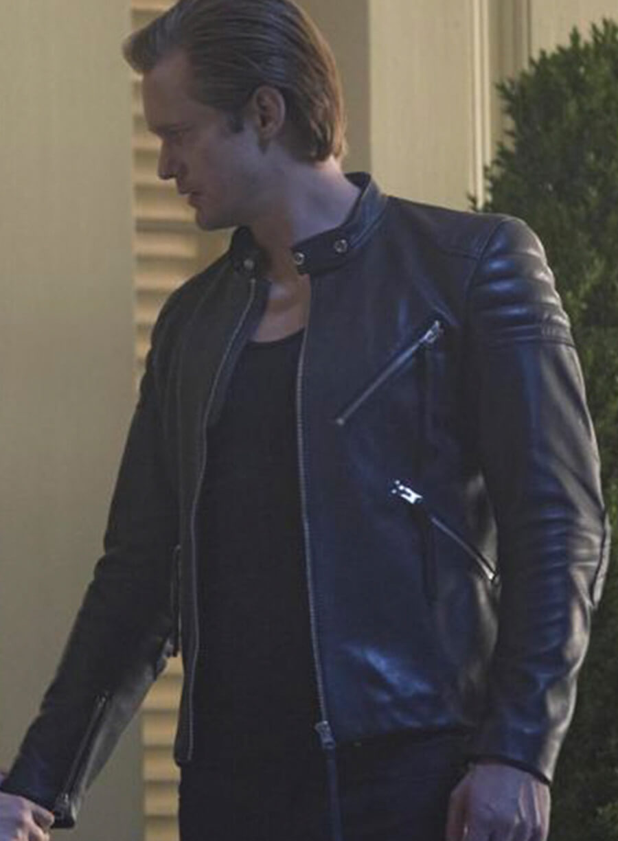 Harpoon Eric Northman Inspired Black Leather Jacket - True Blood Style