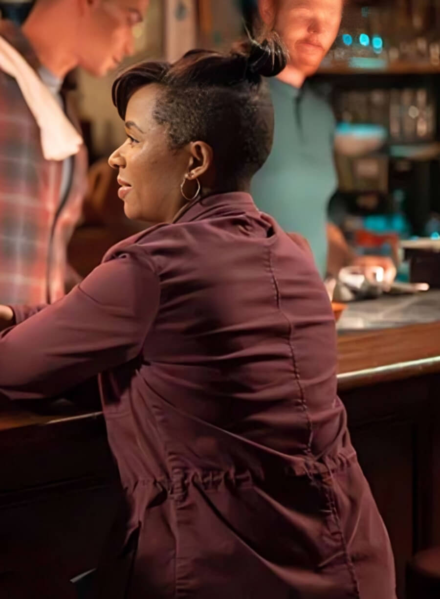 Harpoon Simone Griffith Inspired Maroon Leather Jacket - Grey's Anatomy Style
