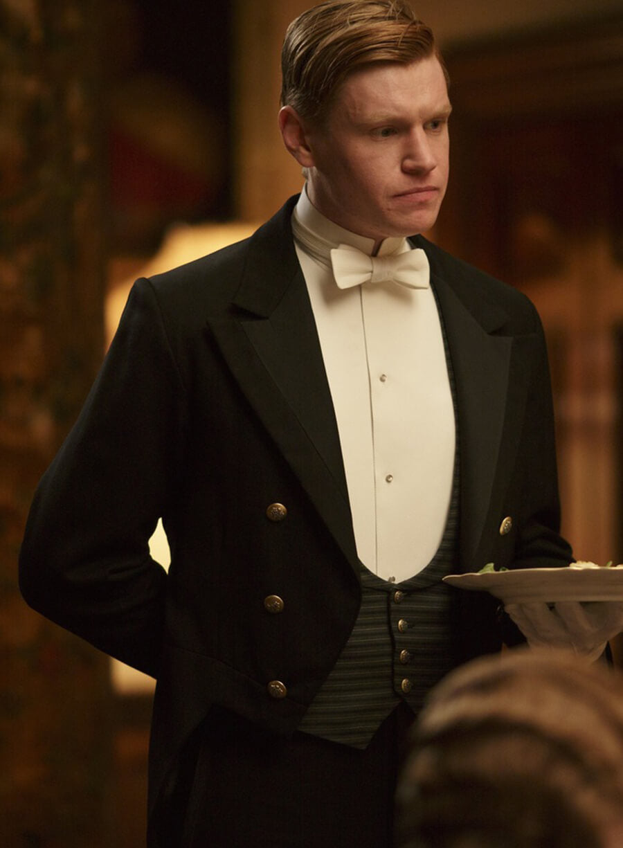 Harpoon Alfred Nugent Inspired Black Wool Coat - Downton Abbey Style