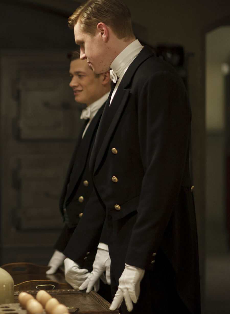 Harpoon Alfred Nugent Inspired Black Wool Coat - Downton Abbey Style