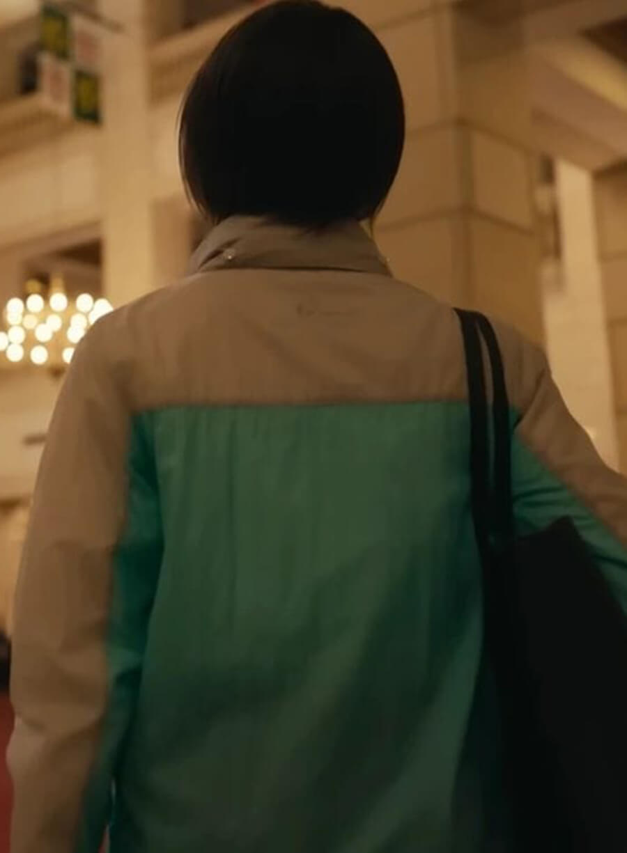 Harpoon Yuzuha Usagi Inspired Grey Leather Jacket - Alice in Borderland S03 Style