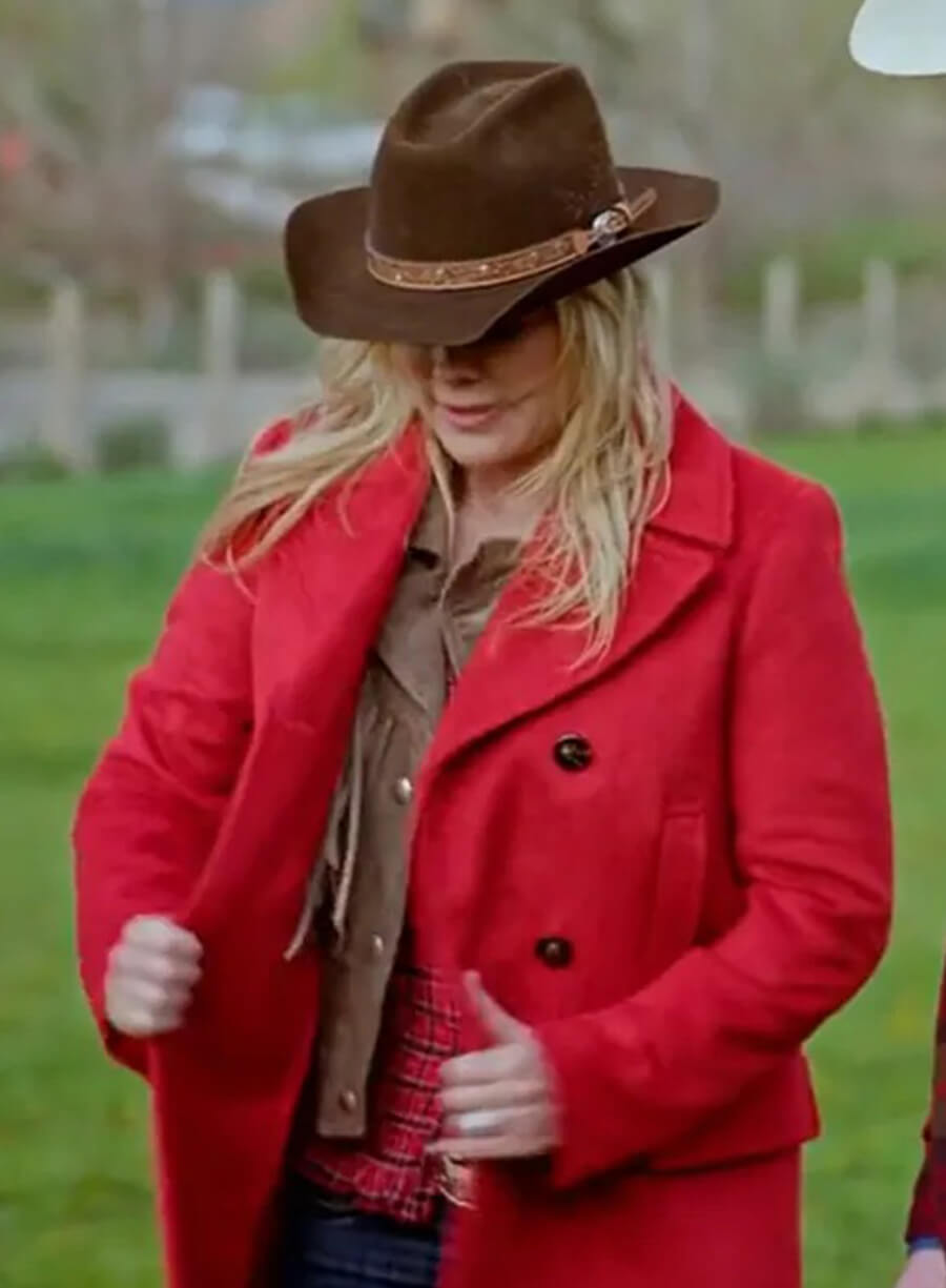 Harpoon Alison Sweeney Inspired Red Coat - Finding Mr. Christmas Style