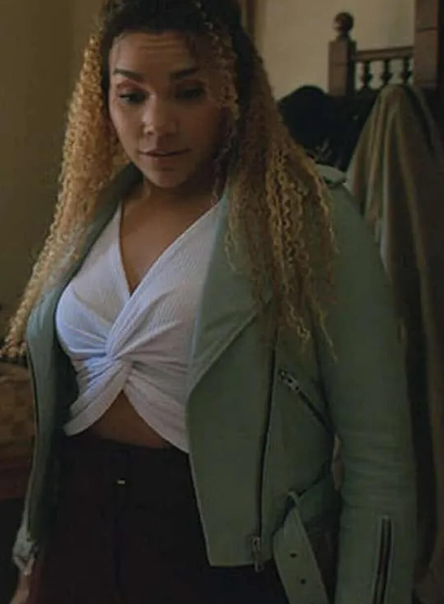 Harpoon Allison Hargreeves Inspired Blue Leather Jacket - The Umbrella Academy Style
