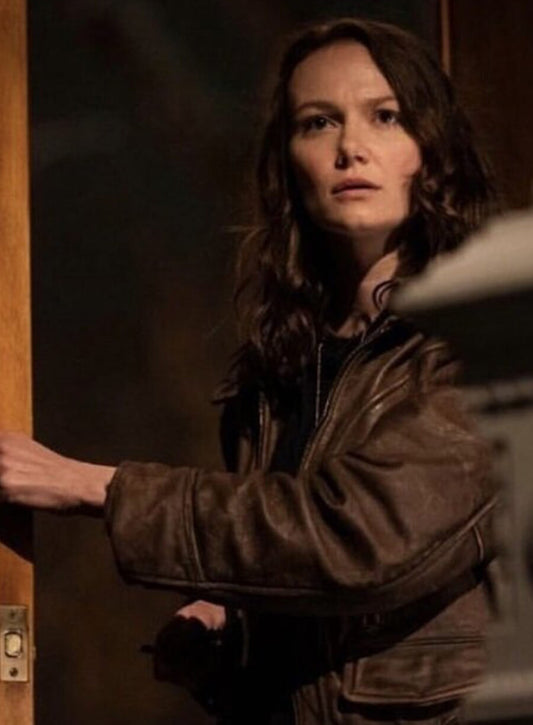 Harpoon Allyson Nelson Inspired Brown Leather Jacket - Halloween Ends Style