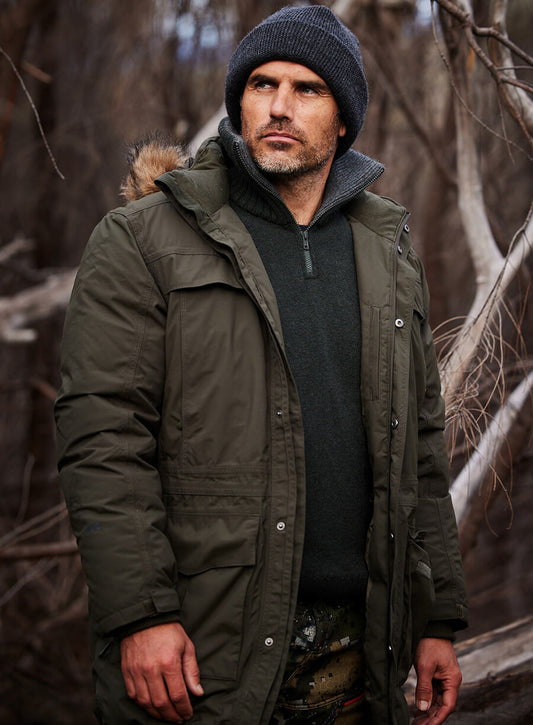 Harpoon Michael Atkinson Inspired Brown Cotton Fabric Hooded Jacket - Alone Australia Style