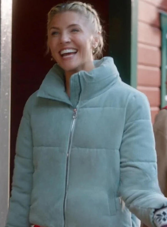 Harpoon Audrey Inspired Blue Leather Jacket - Fit for Christmas 2025 Style